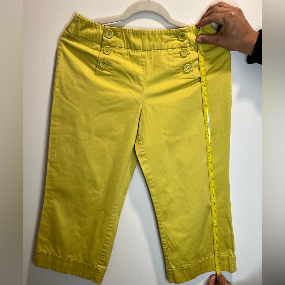 New York & Company Light Yellow Stretch Pants